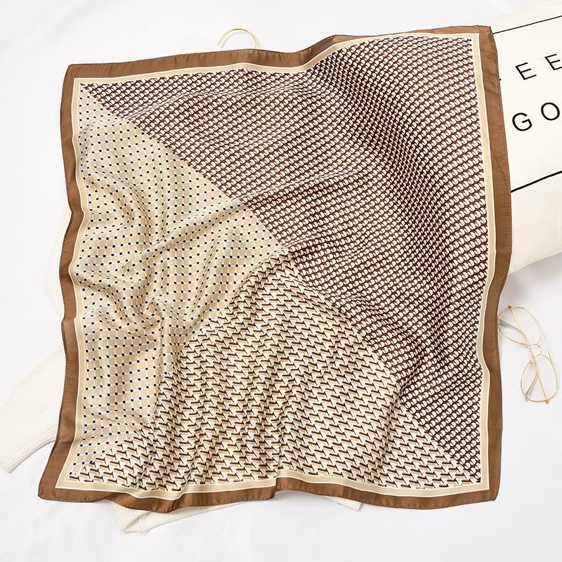 Small Square Scarf 70Cm Silk Scarf Women'S Scarf Versatile Thin Scarf, Summer Headband Decoration Ins Scarf Winter