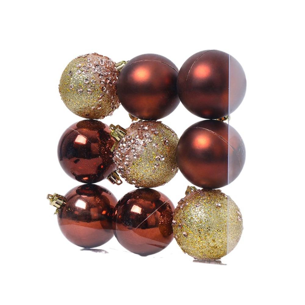 9pcs Creative Christmas Ball Set 6cm Hanging Ornament DIY Supplies Christmas Tree Pendant  Room