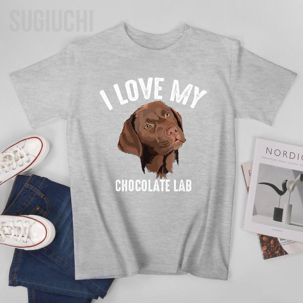 Unisex I Love My Chocolate Lab Brown Labrador Retriever Pet Gift Tshirt Tees Oneck T Shirts WoUnisex Boys 100 Cotton TShirt Unisex