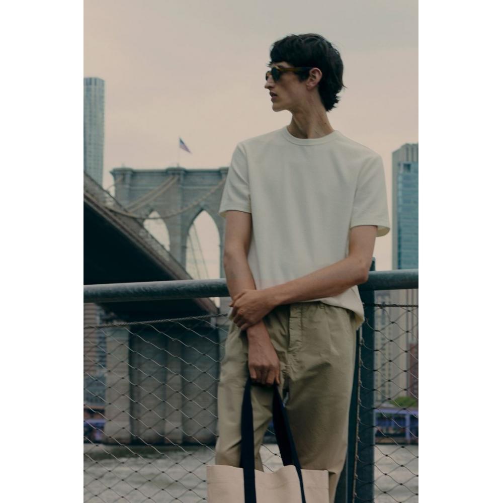 H M Regular FiT Waffle TexTured T sHirT wHiTe