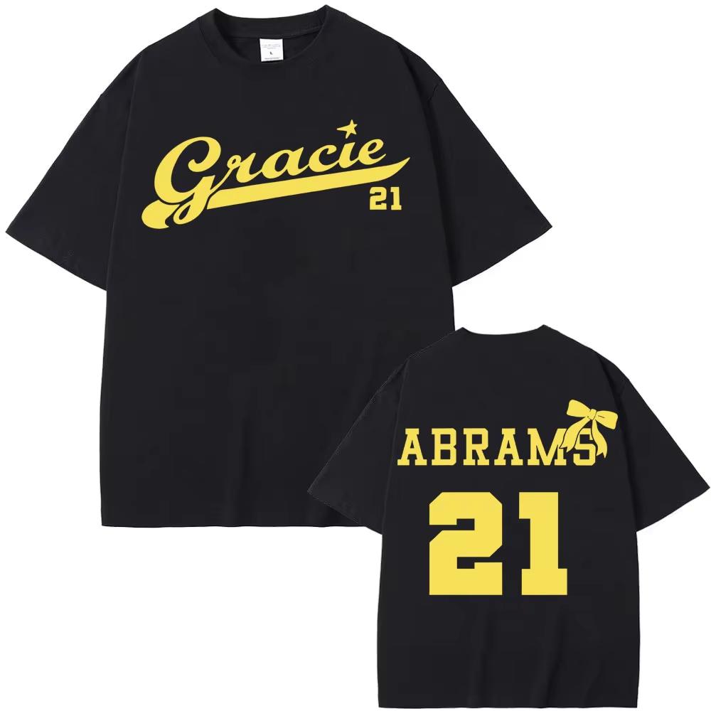 

Gracie Abrams 21 Logo T Shirt 2025 The Secret of Us Tour Short Sleeve Top Shirt Unisex Women Vintage Fashion Casual Cotton Tshirt S