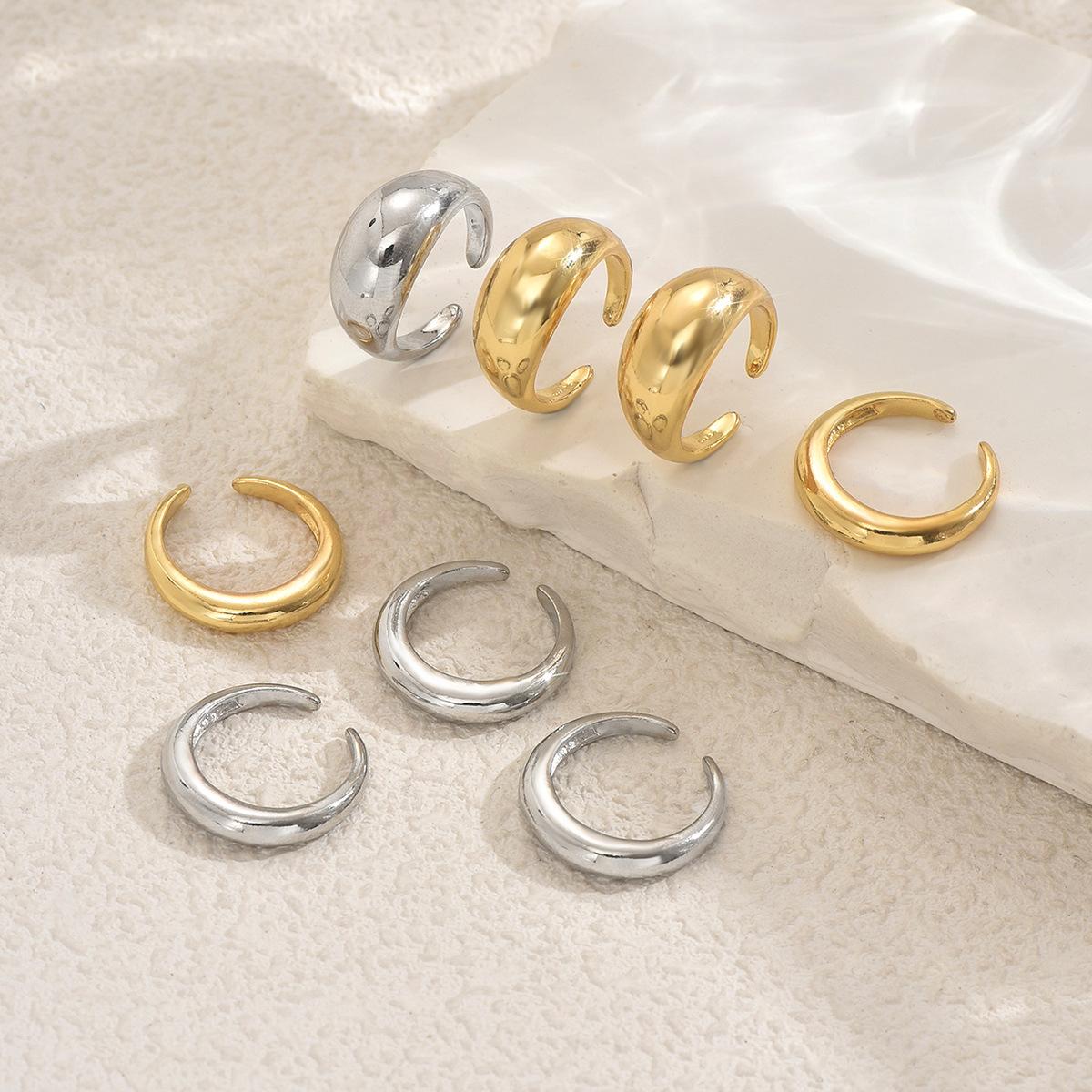 

Ювелирные изделия Wind, нишевое глянцевое геометрическое кольцо, набор колец, универсальное высококлассное разомкнутое кольцо