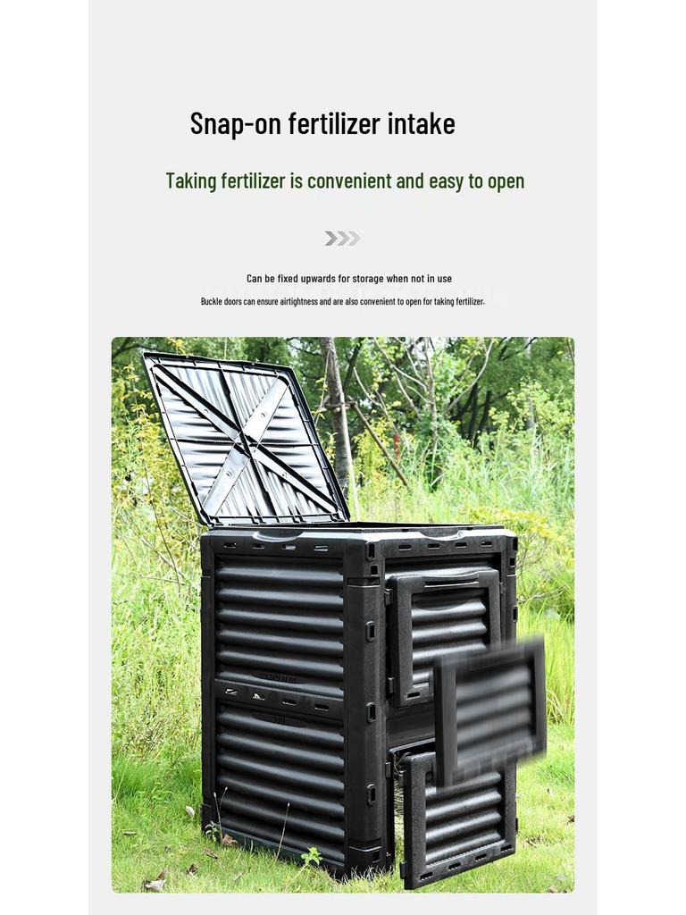 Large Capacity Outdoor Compost Bin for Yard Waste and Lawn Clippings