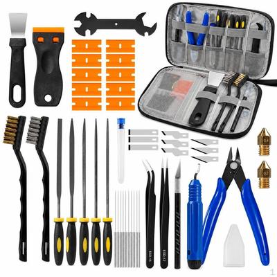 3D Printer Tool Kit for Model Removal, Support Cleaning, Polishing, and Nozzle Maintenance 46piece