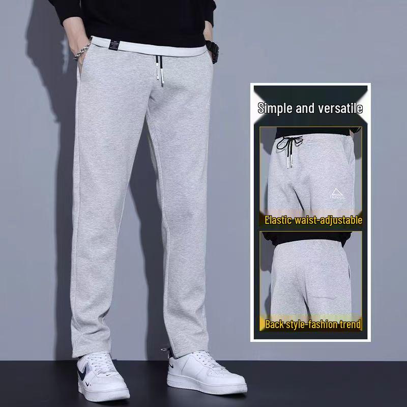 

Мужские повседневные свободные прямые хлопковые спортивные штаны для весны и осени M (80-105 Catty)