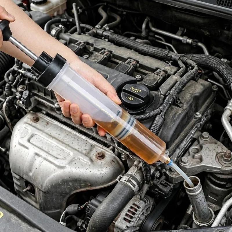 200/500cc Manual Fuel Suction & Filler Fluid Extractor Car Oil Change Brake Auto Syringe with Hose Evacuator Pump for ATV Boat