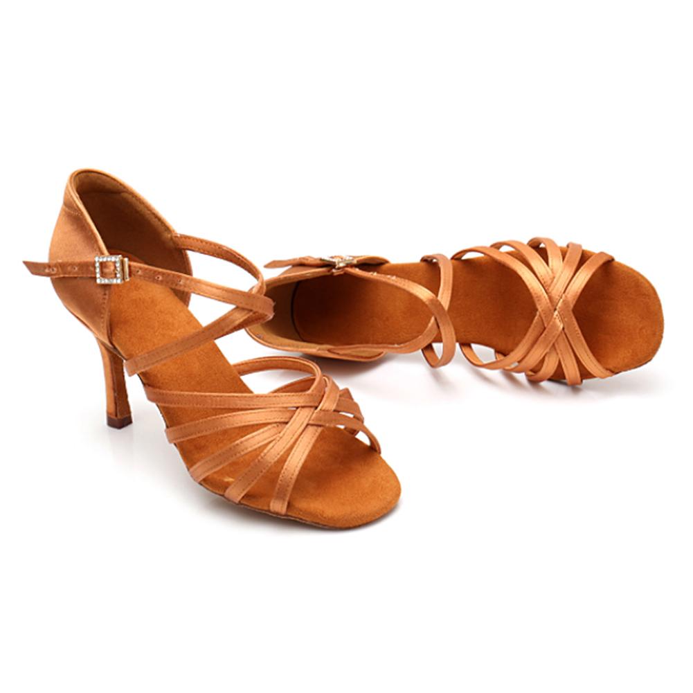Scarpe da ballo latino per ragazze da donna Scarpe da ballo da sala da 8,5 cm Scarpe da ballo da tango da donna
