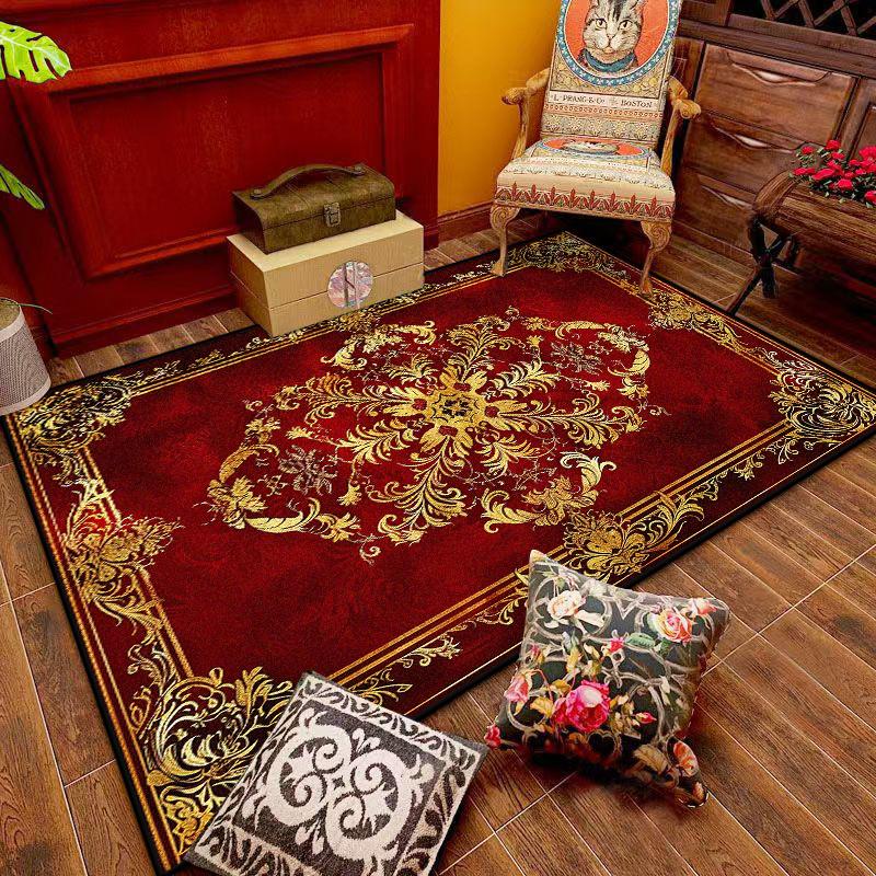 European Luxury Style Rugs Living Room Home Decoration Luxury Bedroom Carpet Washable Mat for Floor Lounge Rug Customizable