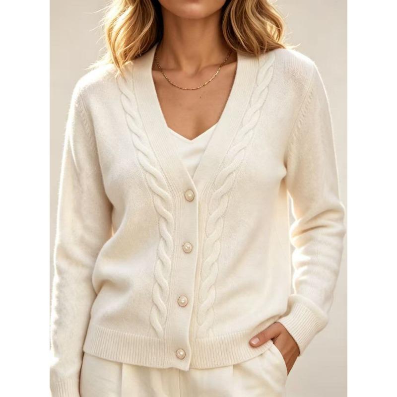 Women S Loose V Neck Long Sleeve Knit Cardigan Chic Lazy Style