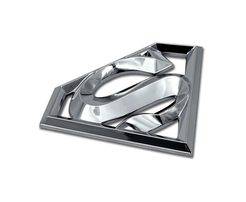 Elektroplate Officially Licensed Mini DC Comics Superman OEM Chrome Emblem for and Universal X Weather Resistant Pack of 2 Motorcycles, Watercraft,