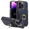 For iPhone 15 PU Leather+TPU Phone Case Card Slots RFID Blocking Kickstand Cover