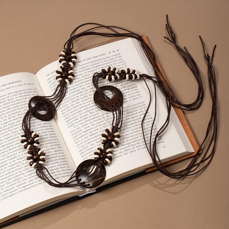 Bohemian Tassel Woven Belt - Women's Casual Exotic Korean Style Waist Ornament