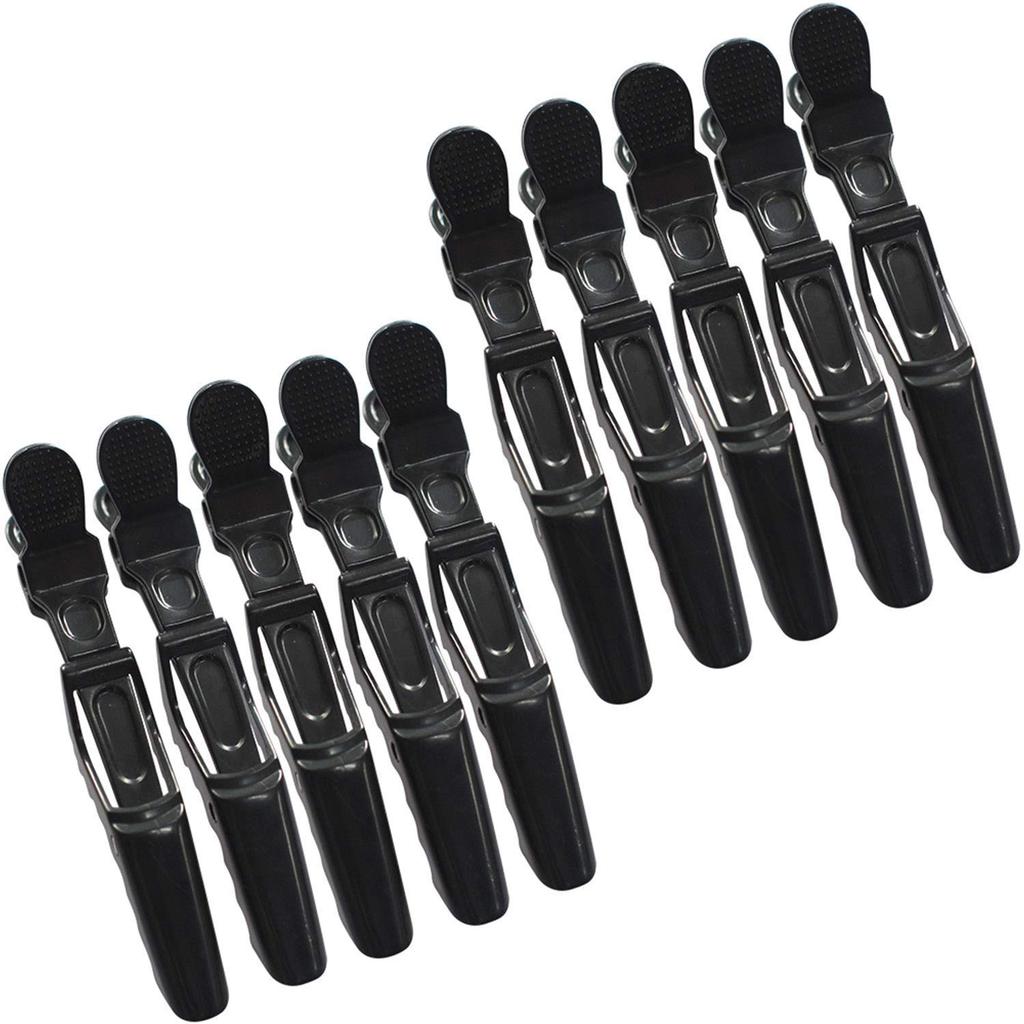 Tony and Guy Red Square Crocodile Hair Clips Multicolor (Set of 12)