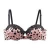 Ladies Spring and Summer Sexy Lace Leopard Print Small Chest Gathered To Show A Big Pull Up Collection Pair of Milk Underwear