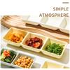 Creative Ceramic Soy Sauce Dish Spice Plate 2/3 Grids Dinner Plates Household Snack Plate Kitchen Accessories