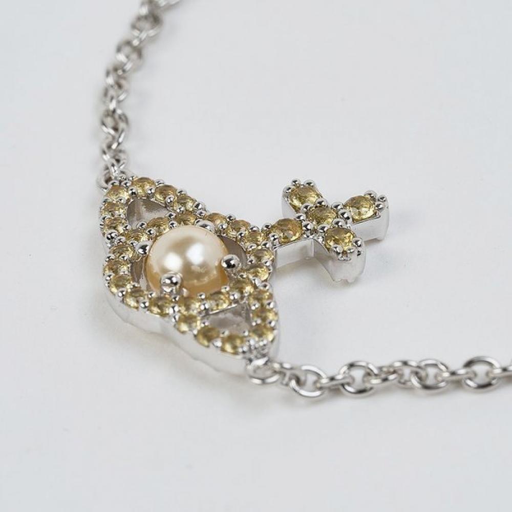 Vivienne WeStwood Fw25 Women S Chain Bracelet Olivia Pearl