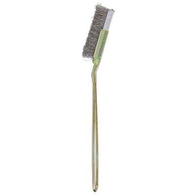 Curved / Straight Head Steel Soft Bonsai Brush Garden Cleaning Tool (Straight Head)