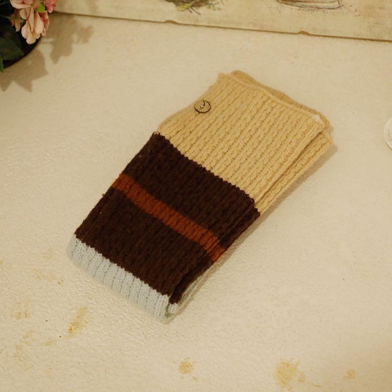 

Винтажные вязаные носки-гольфы Y2K с цветными блоками, в стиле американского колледжа, повседневные, шерстяные гетры, наряд горячей девушки JK, гетры