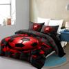 2/3Pcs Soccer Ball Duvet Cover Set, 3D Shattered Strike Cement Wall Print, University Football Sports League Bedding with Pillow