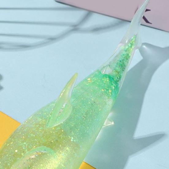 Glitzer-Hai-Quetschspielzeug Langsamer Rückprall Stressabbau Klares Meerestier Sensorisches Spielzeug