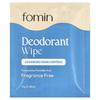 Fomin, Deodorant Wipes, Fragrance Free, 15 Individually Wrapped Wipes