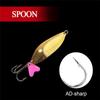 FTK 1PC 8 Colors Spoon Fishing Lure 30g/32g/40g with Treble Hook Bass CrankBait Spoon Crank Bait