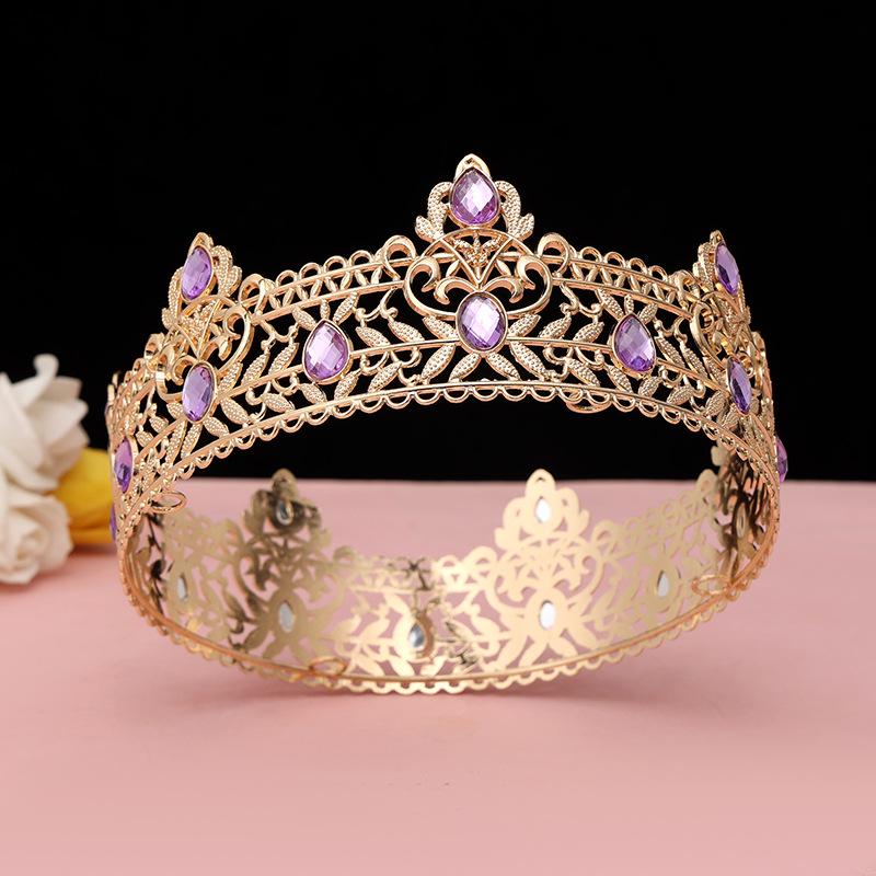 Rochie multicoloră pentru bărbați, coroană aurie - Accesoriu pentru ziua de naștere sau mireasă în stil european și american