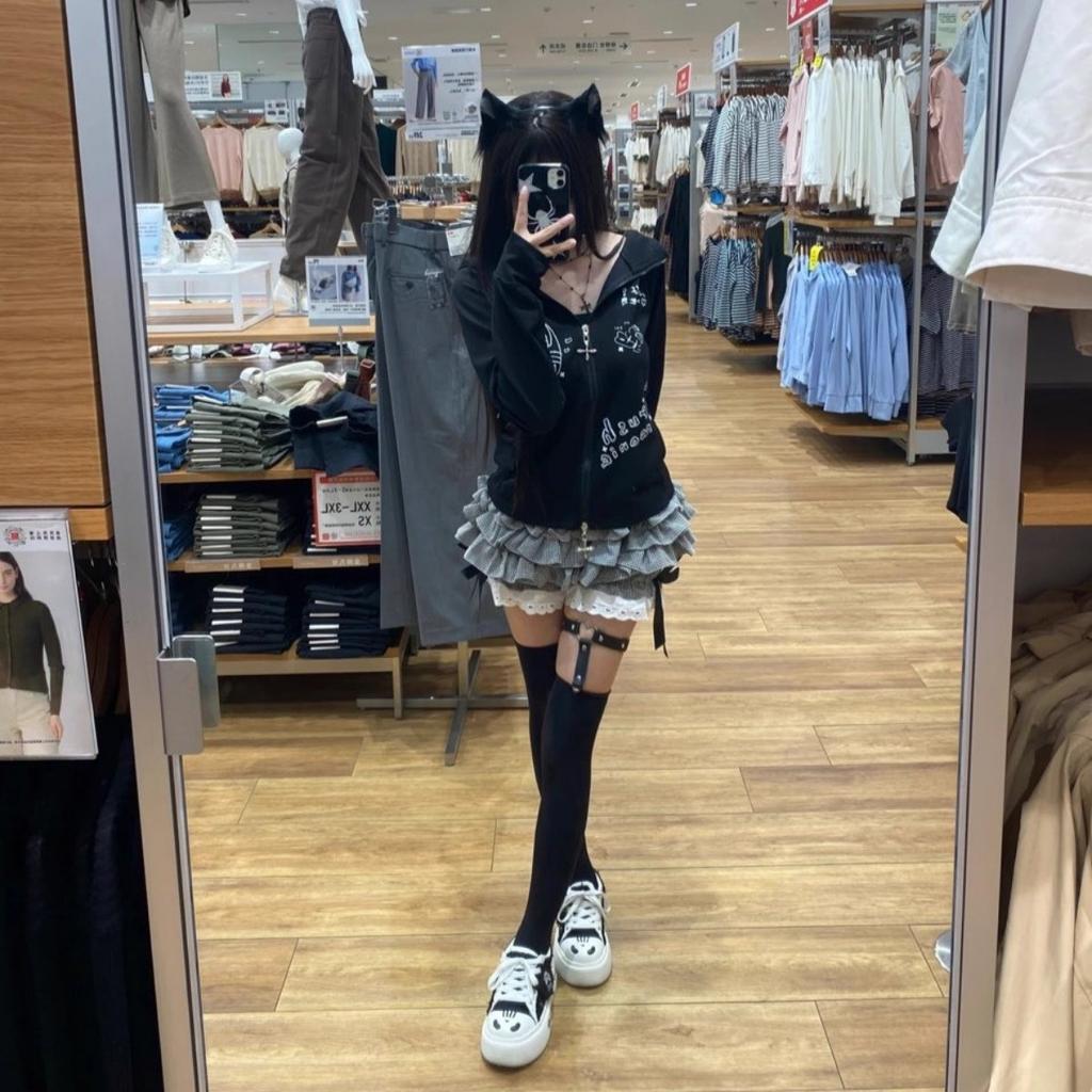 VAYLA Urechi de Pisică Drăguțe Japoneze E-Girls Subcultură Slim Versatil Anime Hanorace cu Glugă Mânecă Lungă