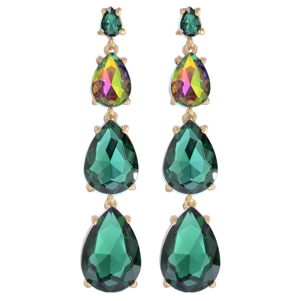 Geometric Drop Earrings With Cubic Zirconia For Women Fashion Jewelry Autumn