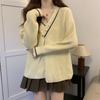 Autumn Winter V-neck Casual Fashion Patchwork Knitting Coat Women Long Sleeve All-match Pullover Sweater Top