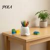 Smooth Surface Pen Holder Holder, Cartoon Cat Shape Desk Organizer, Decorative Themed Office Supplies Stationery for Pencils Gel Pens Makeup