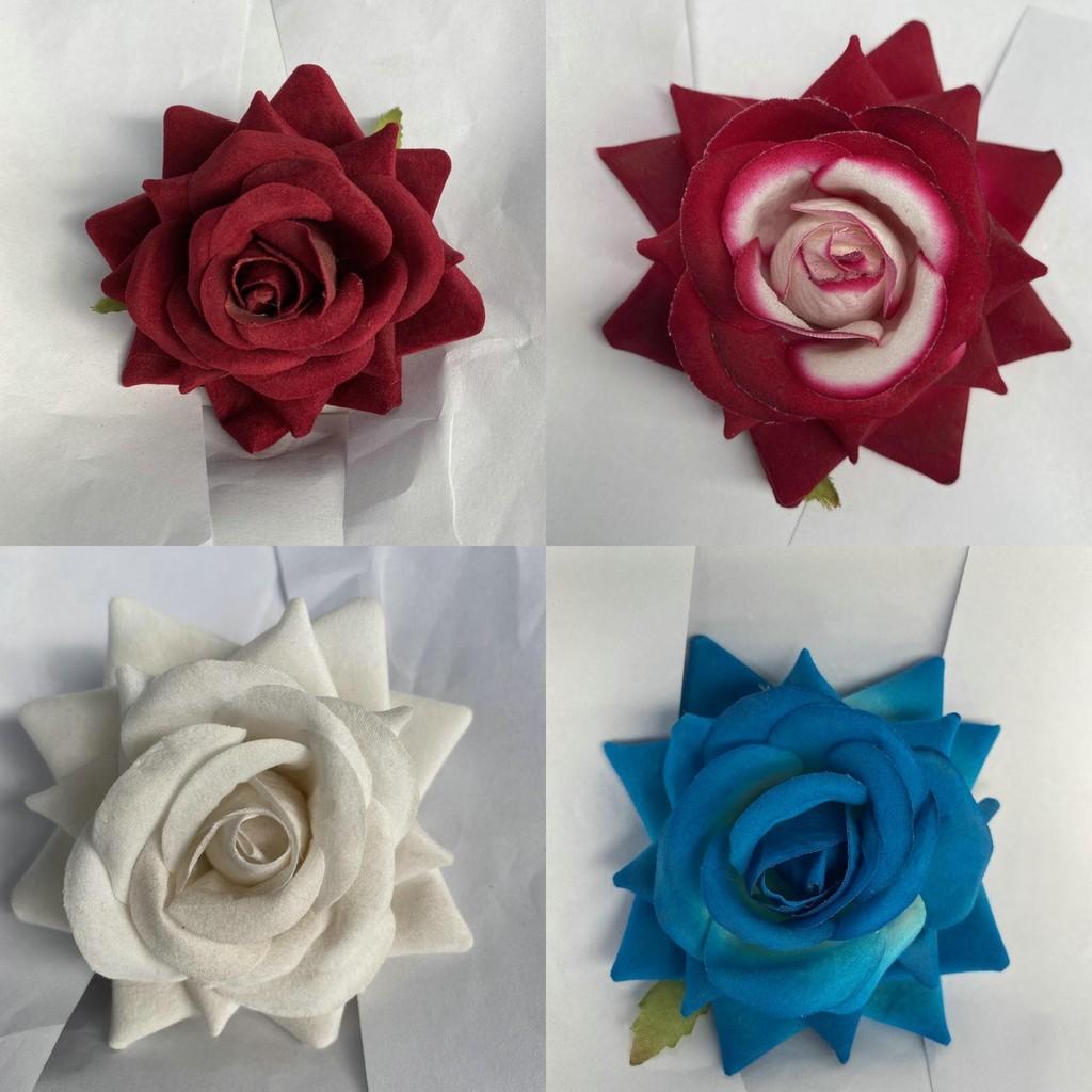 Simulation Velvet Rose Centerpiece For Indoor Decoration Wedding Venue Styling Photography Prop