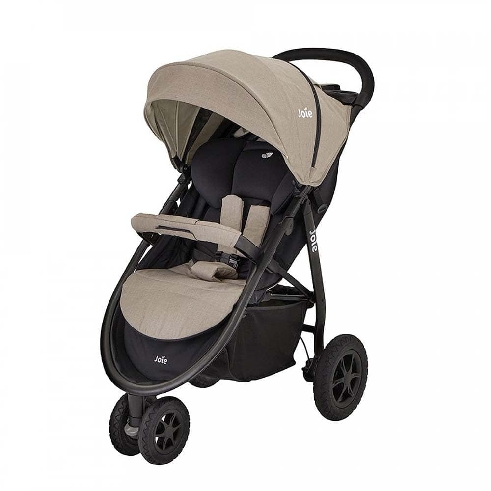 Joie LightTrax 3 DLX Three-Wheel Stroller for Babies 1 Month and Up (Moon Rock)