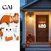 Seasonal Festive Photo Props Cute White Ghost Halloween Door Hanger, Pumpkin Witch Hat Welcome Happy Fall Farmhouse Decor Sign, Easy Hang for
