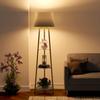 Wisfor Floor Lamp, Nordic Gold Shade, Tripod, Stylish, Bright, Living Room, Ambient Lighting, with Shelf, Bedroom, Room Light, Interior, LED,