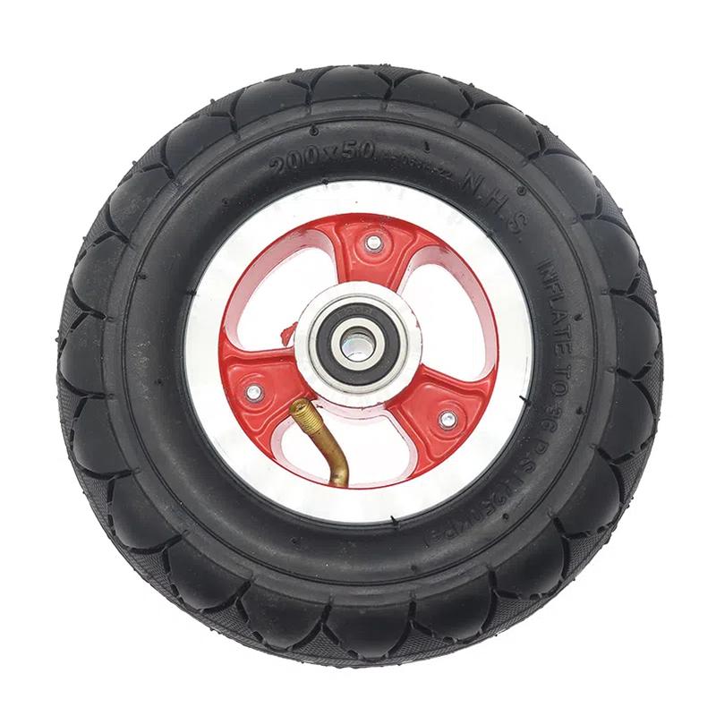 8 Inch Electric Scooter Wheel 200x50 Pneumatic Inner and Outer Tire Aluminum Alloy 10/12mm Hub with  Bearing