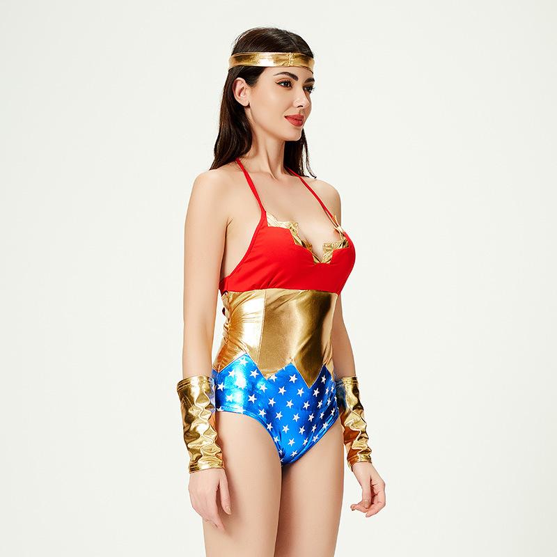 Halloween costume supergirl cos wonder woman cosplay costume nightclub stage bar ds table costume