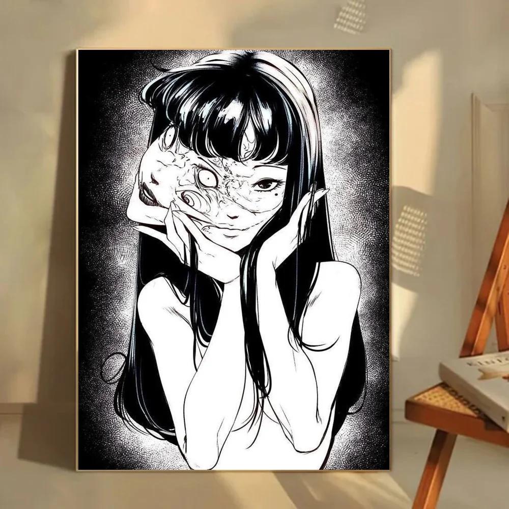 1 szt. Japoński Horrorowy Komiks z lat 80. Tomie Figurka Plakat Samoprzylepna Sztuka Wodoodporny Papier Naklejka Dekoracja Ściany