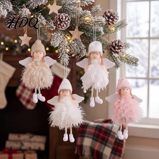 Partyzubehör Niedliche Plüsch-Engelsfigur Weihnachtsdekoration Kleine Fee Dekoration Anhänger