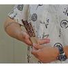 Hand Fan Bamboo Leopard Printed Folding Fan Cotton For Party Wedding Gift with Fan Cover