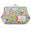 Frame Clasp Cosmetic Pouch, Sophisticated and Cute Sanrio Character Liberty Floral Makeup Pouch, Sty