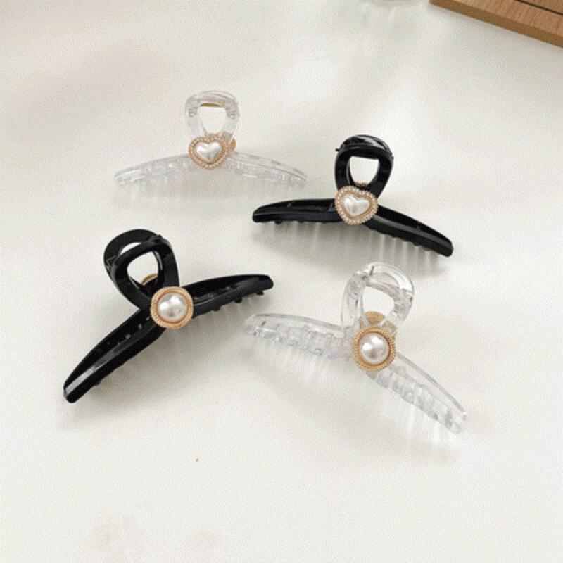 

Women s Simple Gold Antique Hairpin Clip A25627_Black Heart