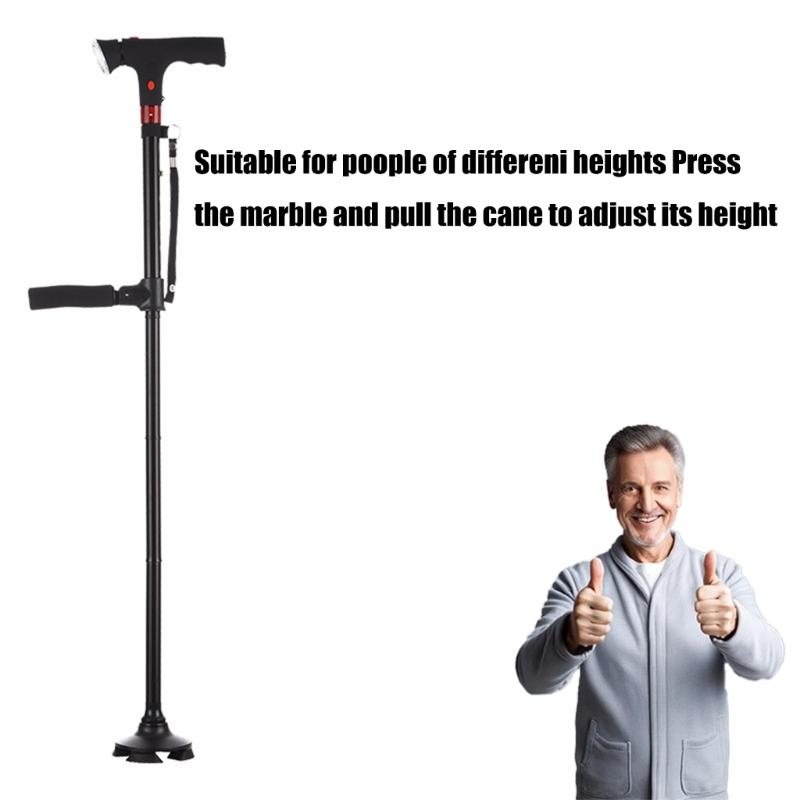 Light weight Aluminum Folding Canes Ergonomic Handle Regulable for Senior Travel Hiking Support