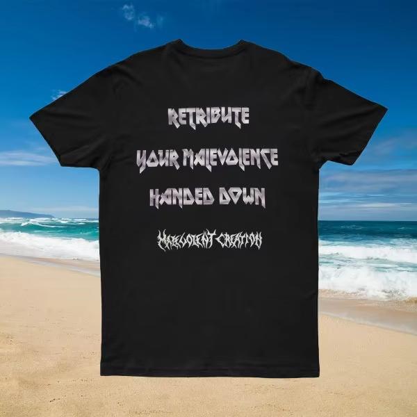 2025 Nové MALEVOLENT CREATION Potištěné Unisex Streetový Módní Trend Krátký Rukáv Čistá Bavlna Kulatý Výstřih