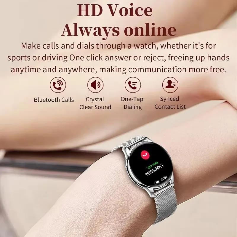 SACOSDING Smart Watches for Women(Answer/Make Call), Fitness Watch with Heart Rate/Sleep/Spo2 Monitor, Smartwatch for Android/iPhone