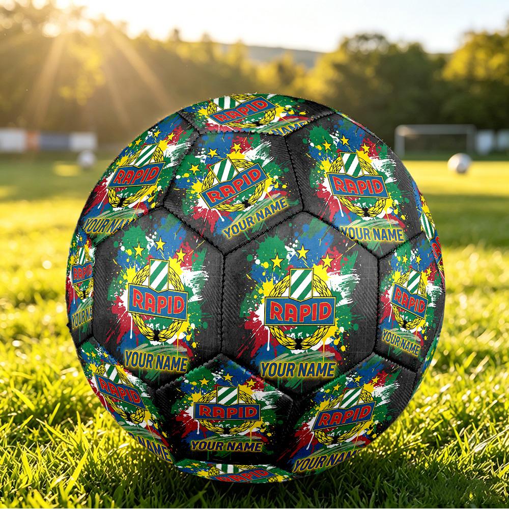 Personalized Size 5 Football Rapid Wien FC Pattern Outdoor Game Sports Ball Gift
