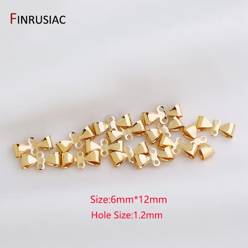 

Позолоченные латунные подвески-коннекторы в виде банта-узла 14K для DIY ожерелий, браслетов, аксессуары для изготовления ручной работы 10 pieces