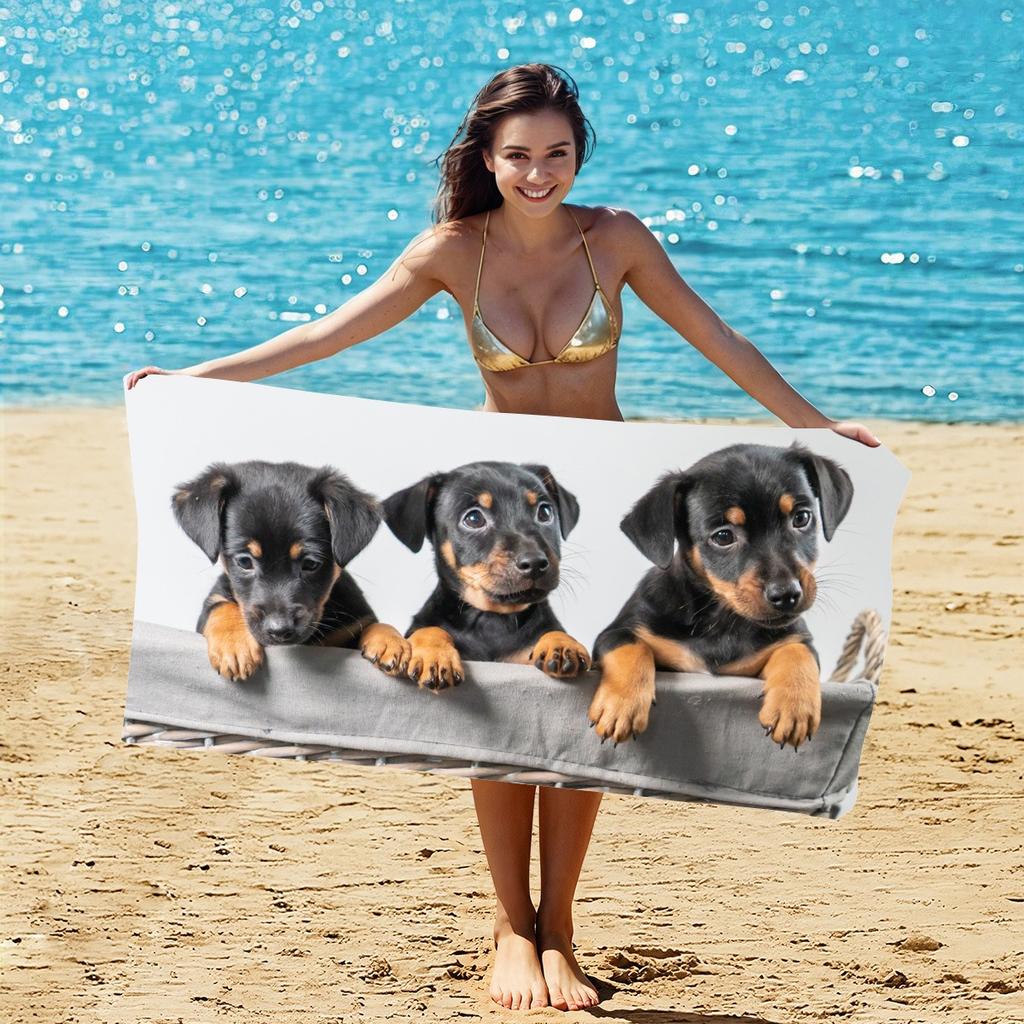 Soccer Ball Print Beach Towel Polyester Quick Dry Sand Free Large Bath Towels for Summer Pool Sports Travel Vacation Blanket