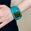 Bohemian Acrylic Bangle Europe American Style Retro Hand Ring Simple Irregular Wide Bracelet  Gift
