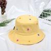 Korea Sweet Cute Flower Embroidery Fisherman Hat Children Summer Outdoor Sun Protection Basin Hat Casual Fashion Cover